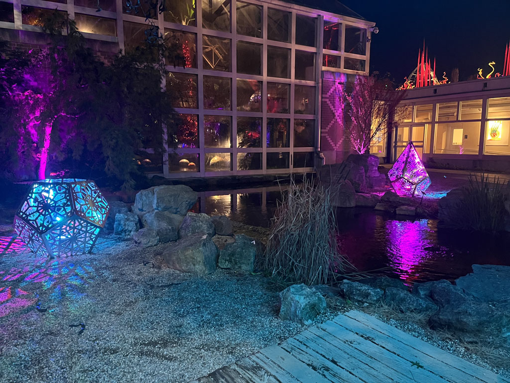 Custom Made Laser Cut Holiday Display and Franklin Park Conservatory
